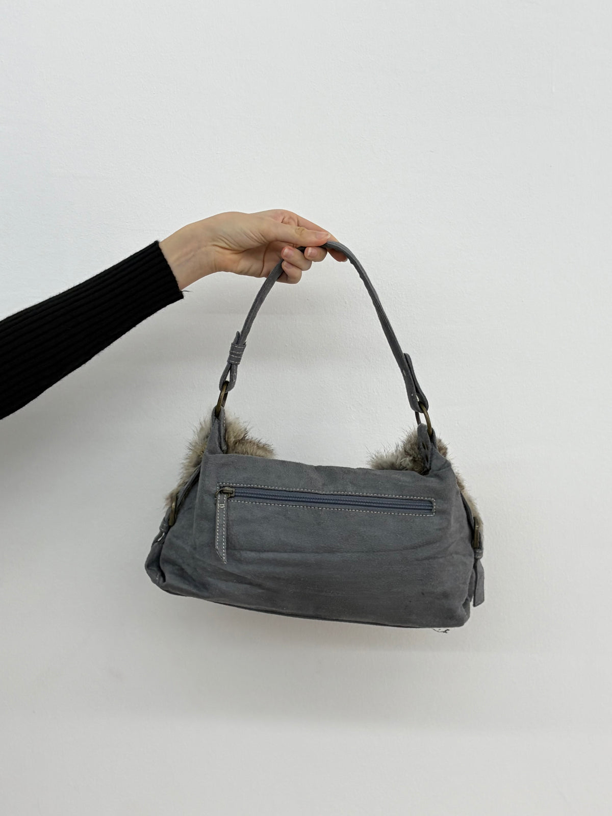 Furry Grey Bag