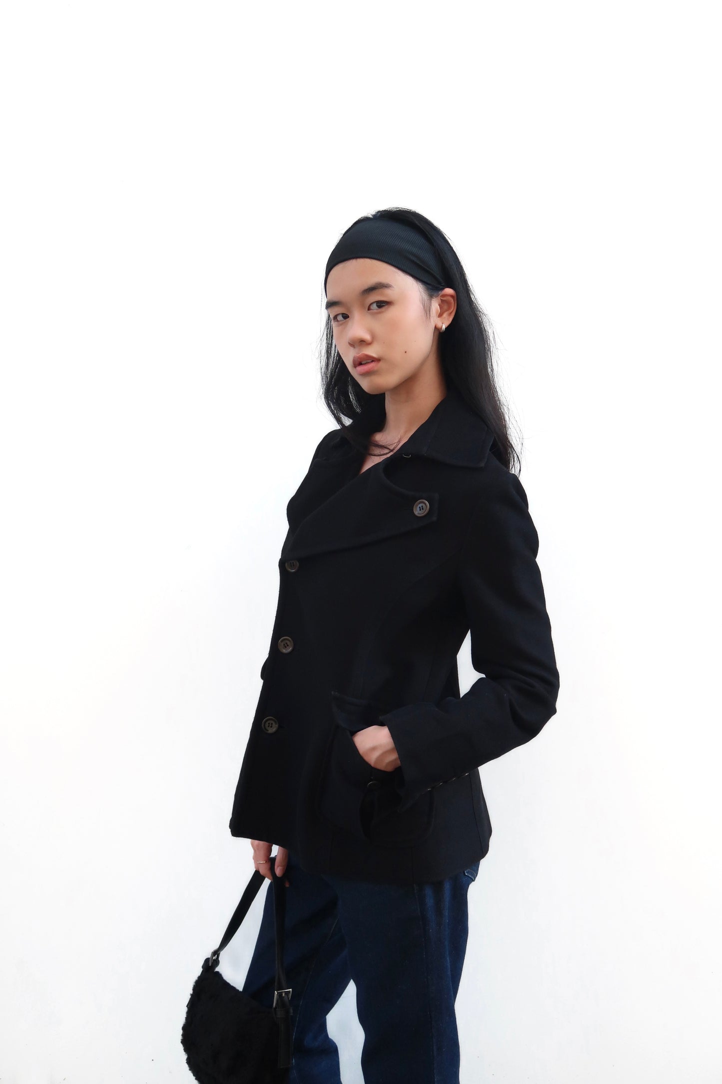 Black buttons jacket