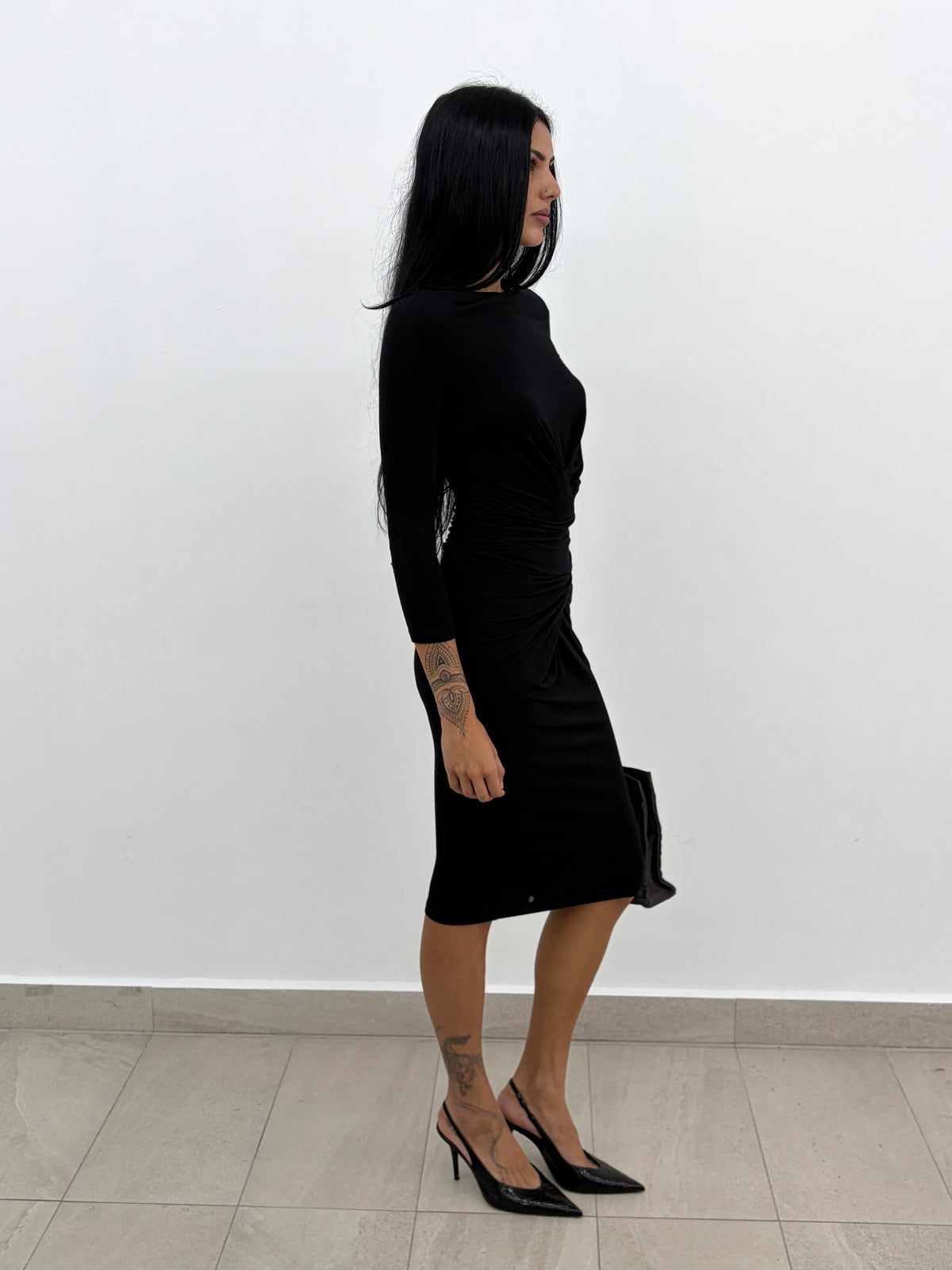 Gathered Long Dress