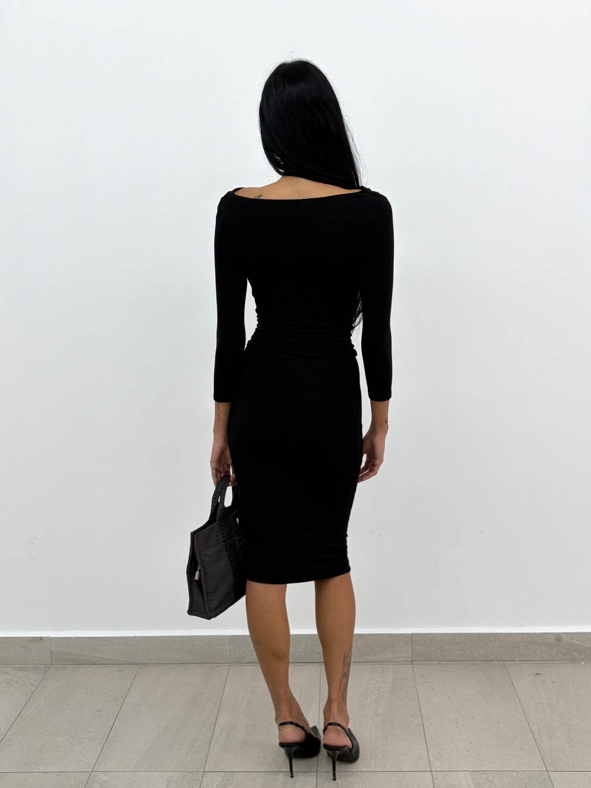 Gathered Long Dress