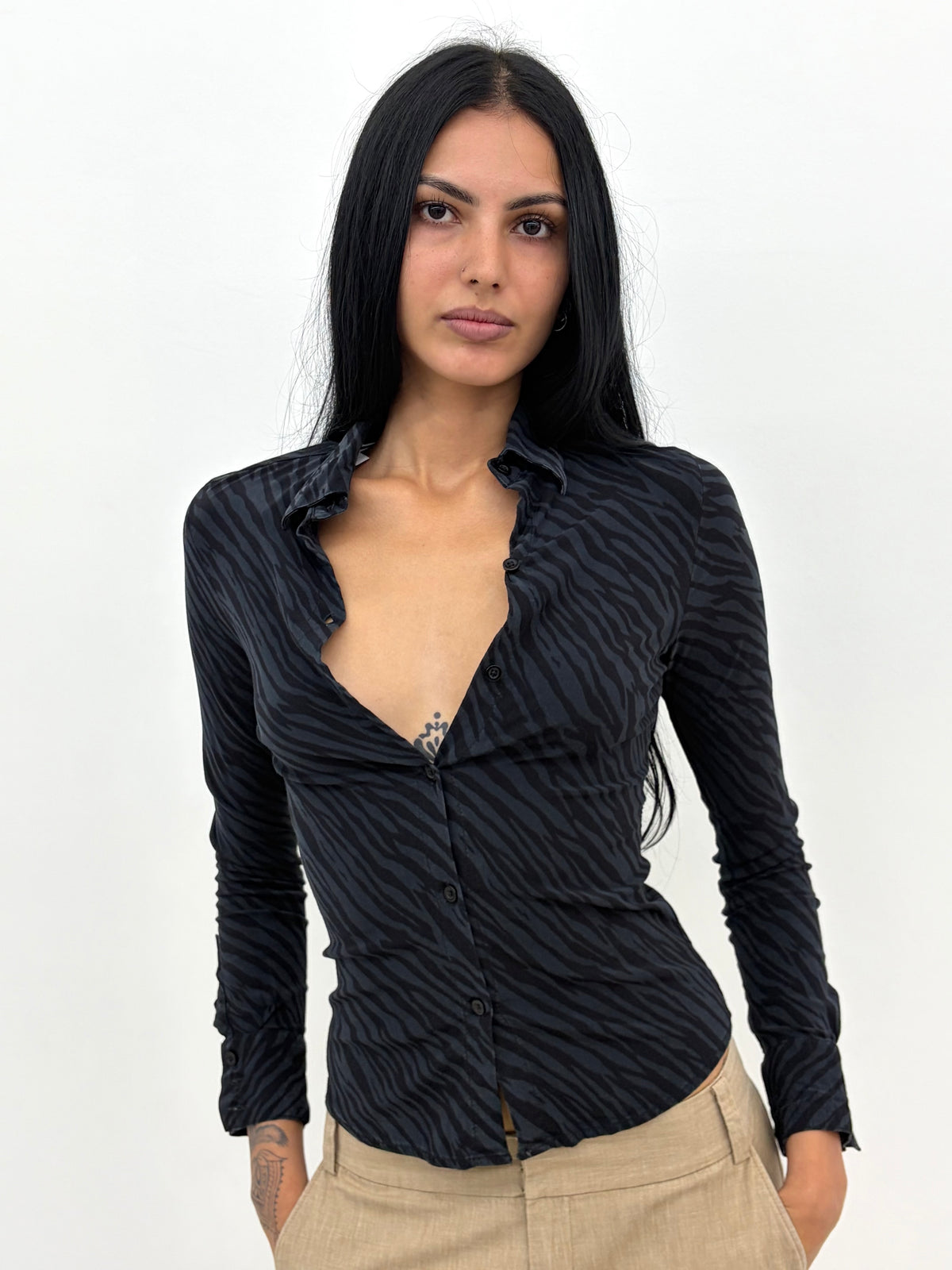 Zebra Collar Shirt