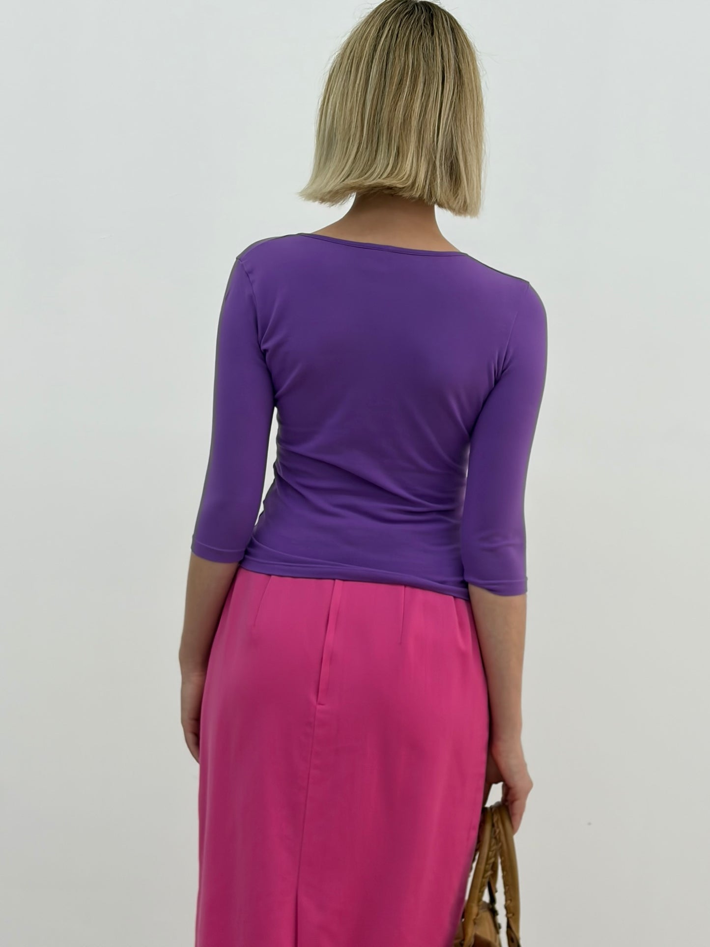 Purple Scoop Neck Top