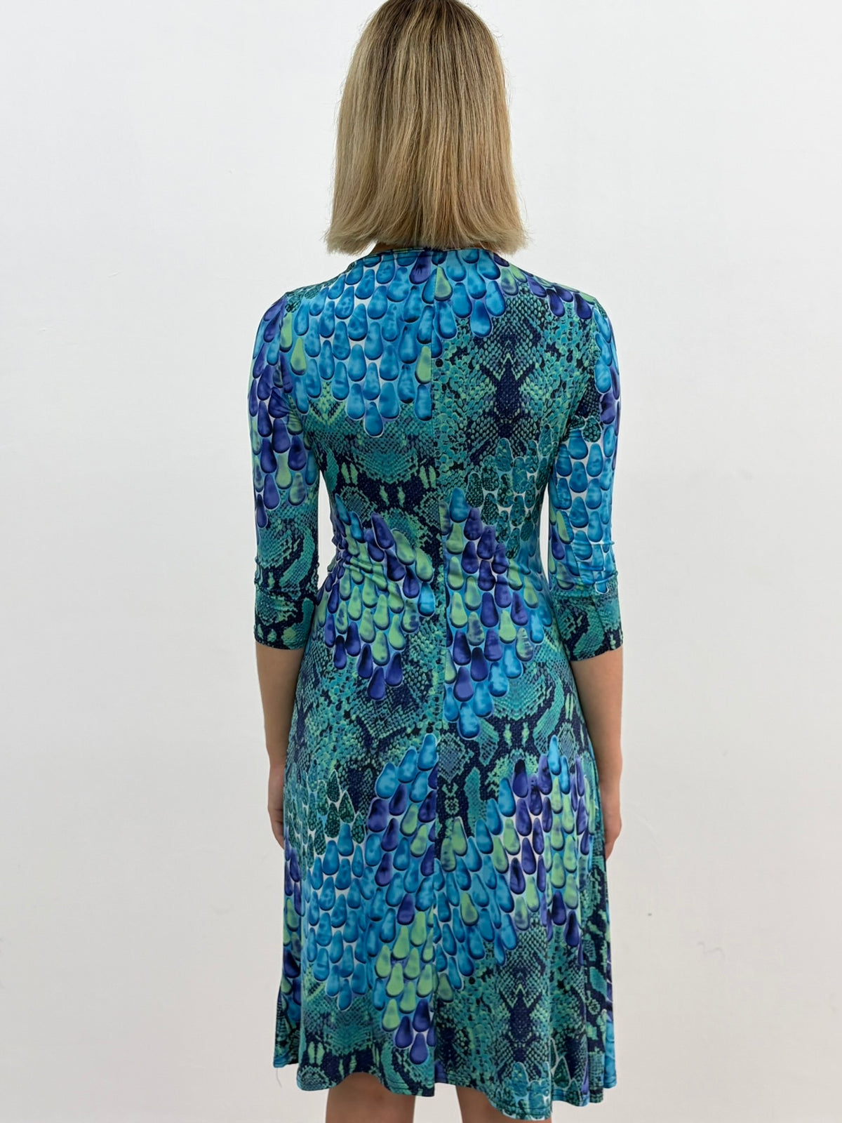 Animal Print Blue Dress