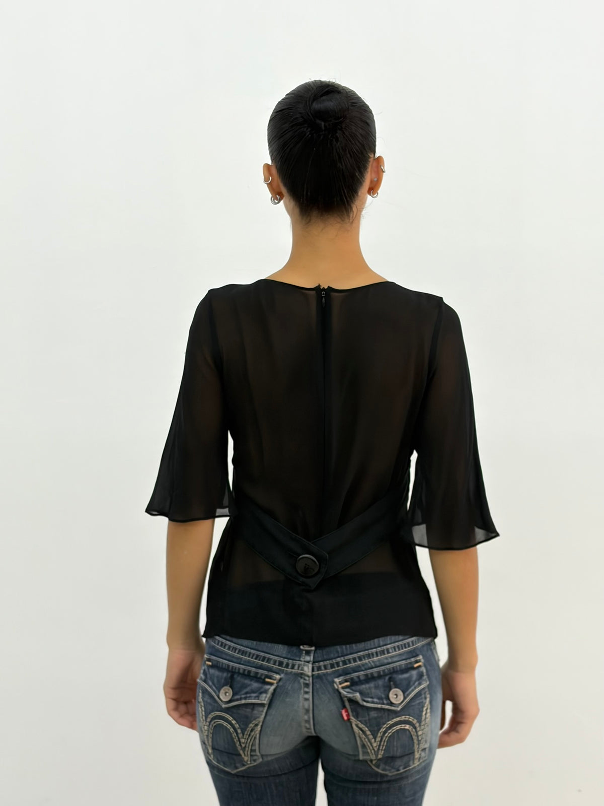 Sheer Black Blouse