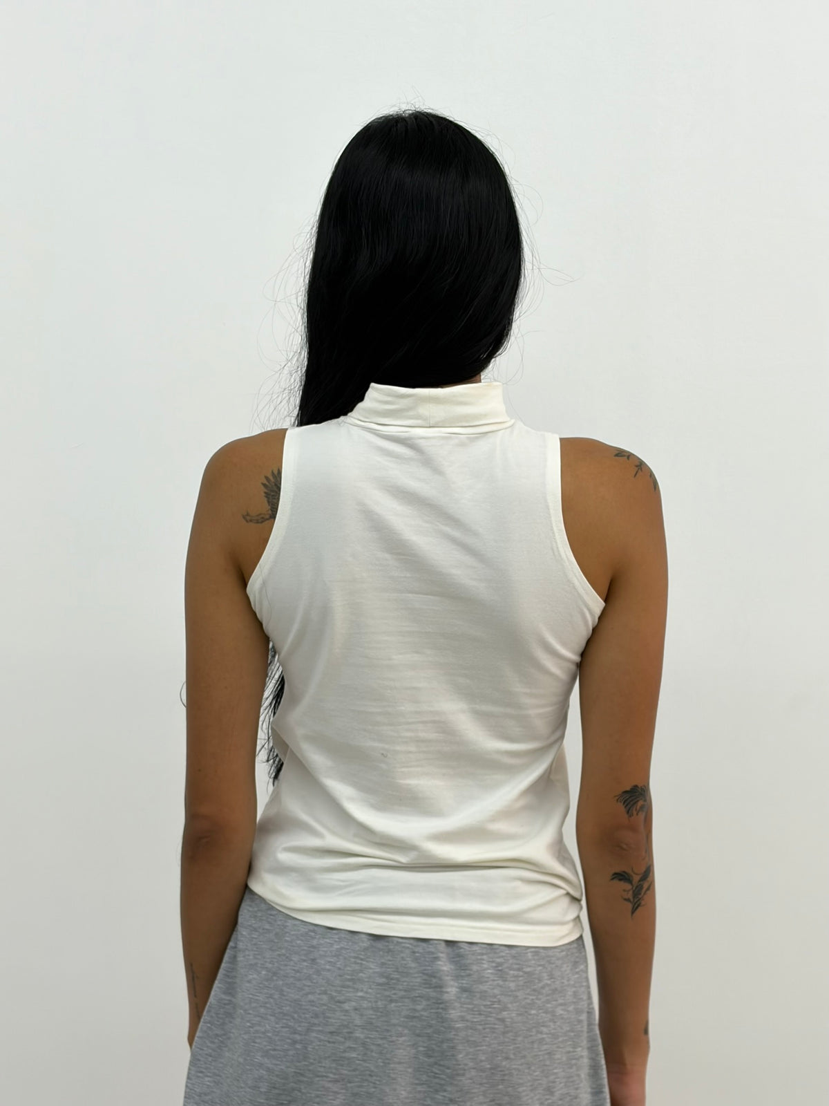 White Turtleneck Top