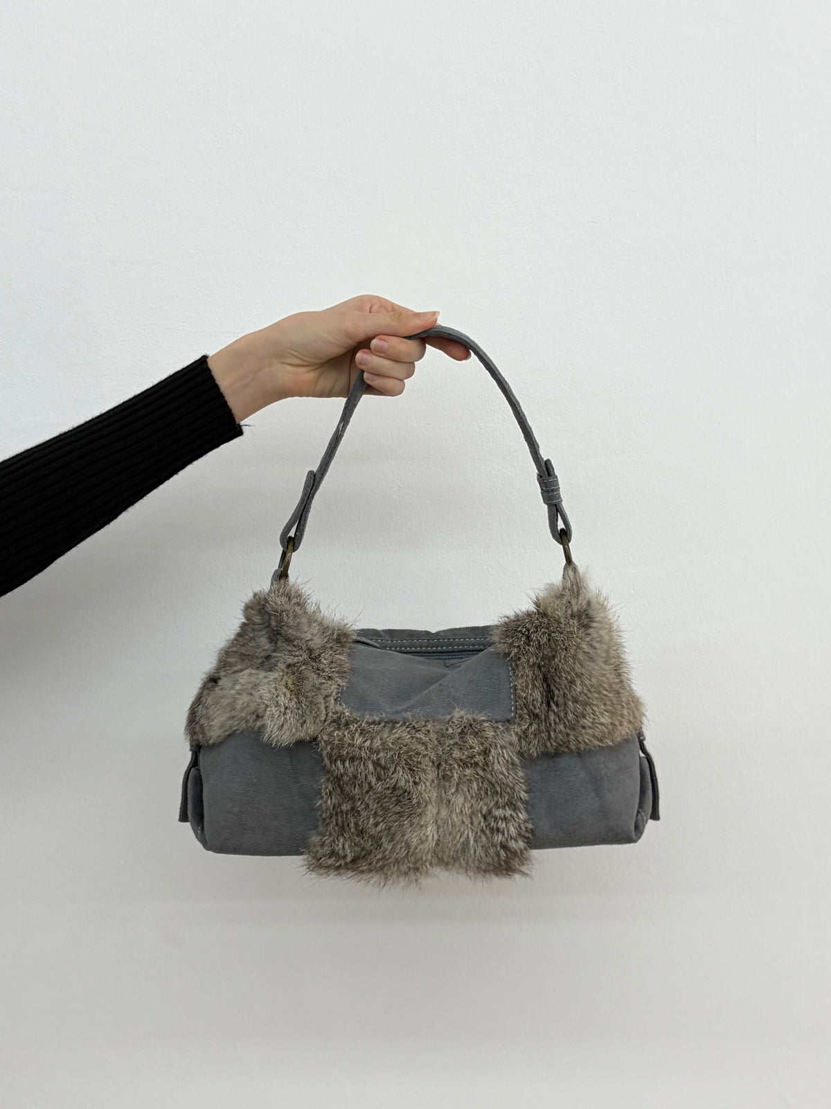 Furry Grey Bag