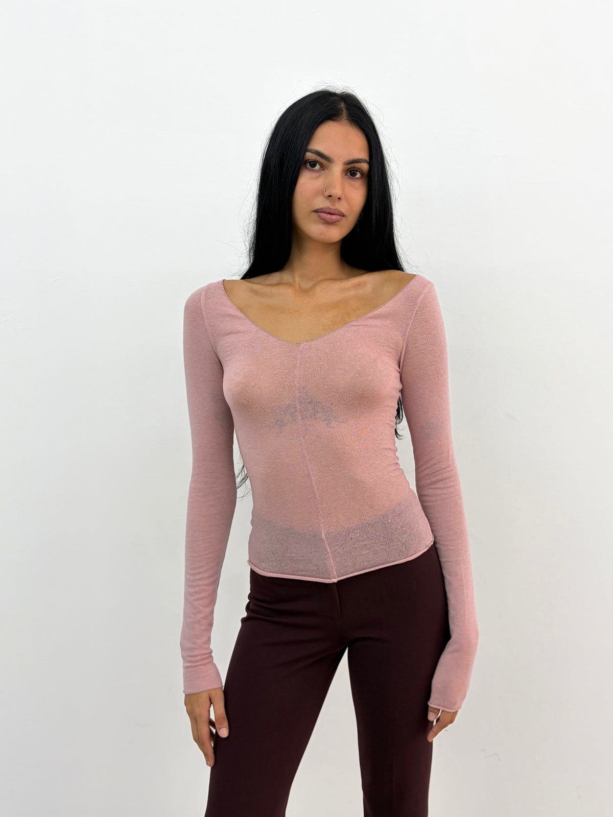 Pink Sheer Top