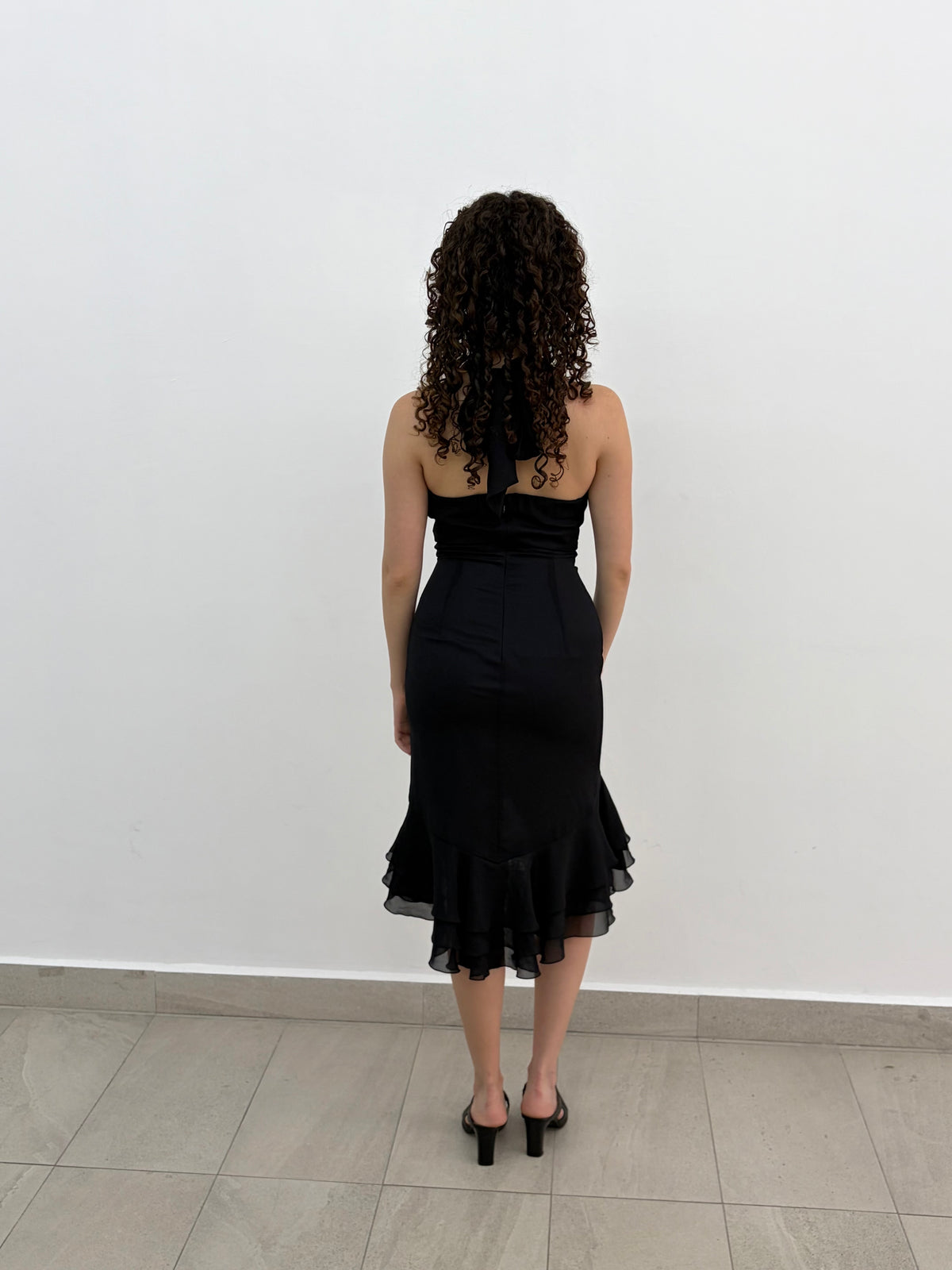 Ruffle Halter Dress