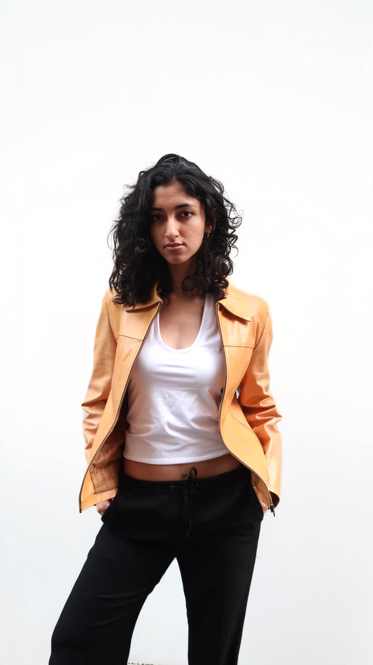 Yellow Leather Jacket