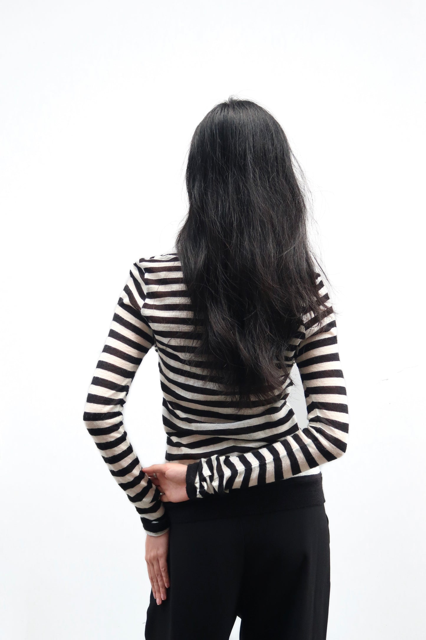 Strip knit top