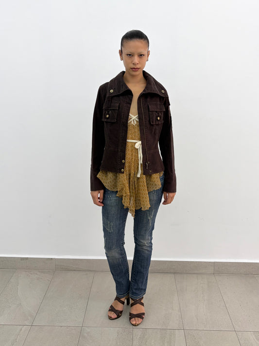 Brown Fitted Jacket