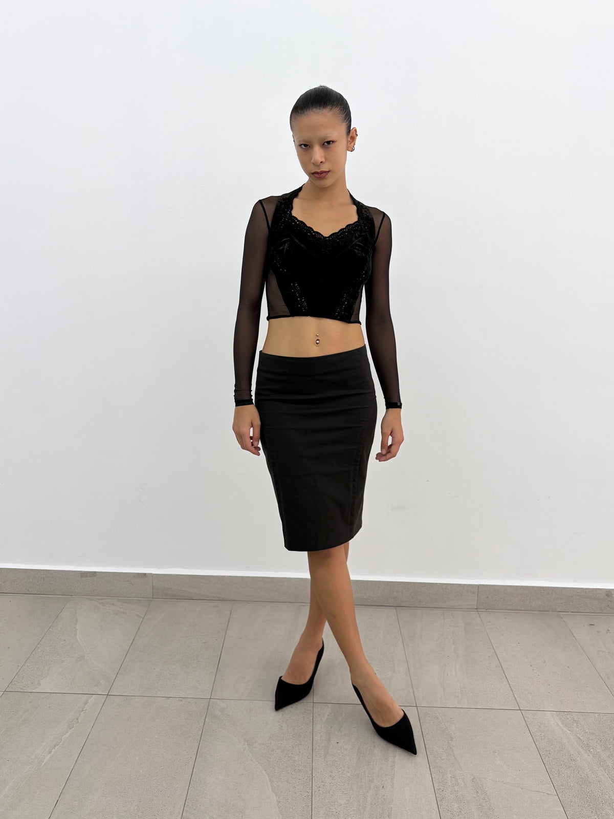 Velvet Sheer Top