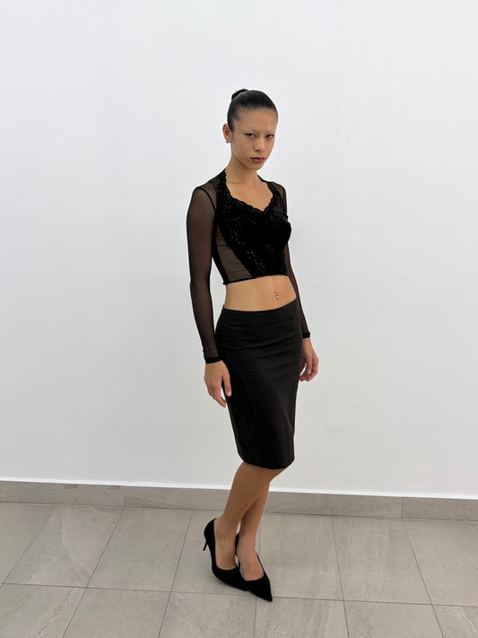 Velvet Sheer Top