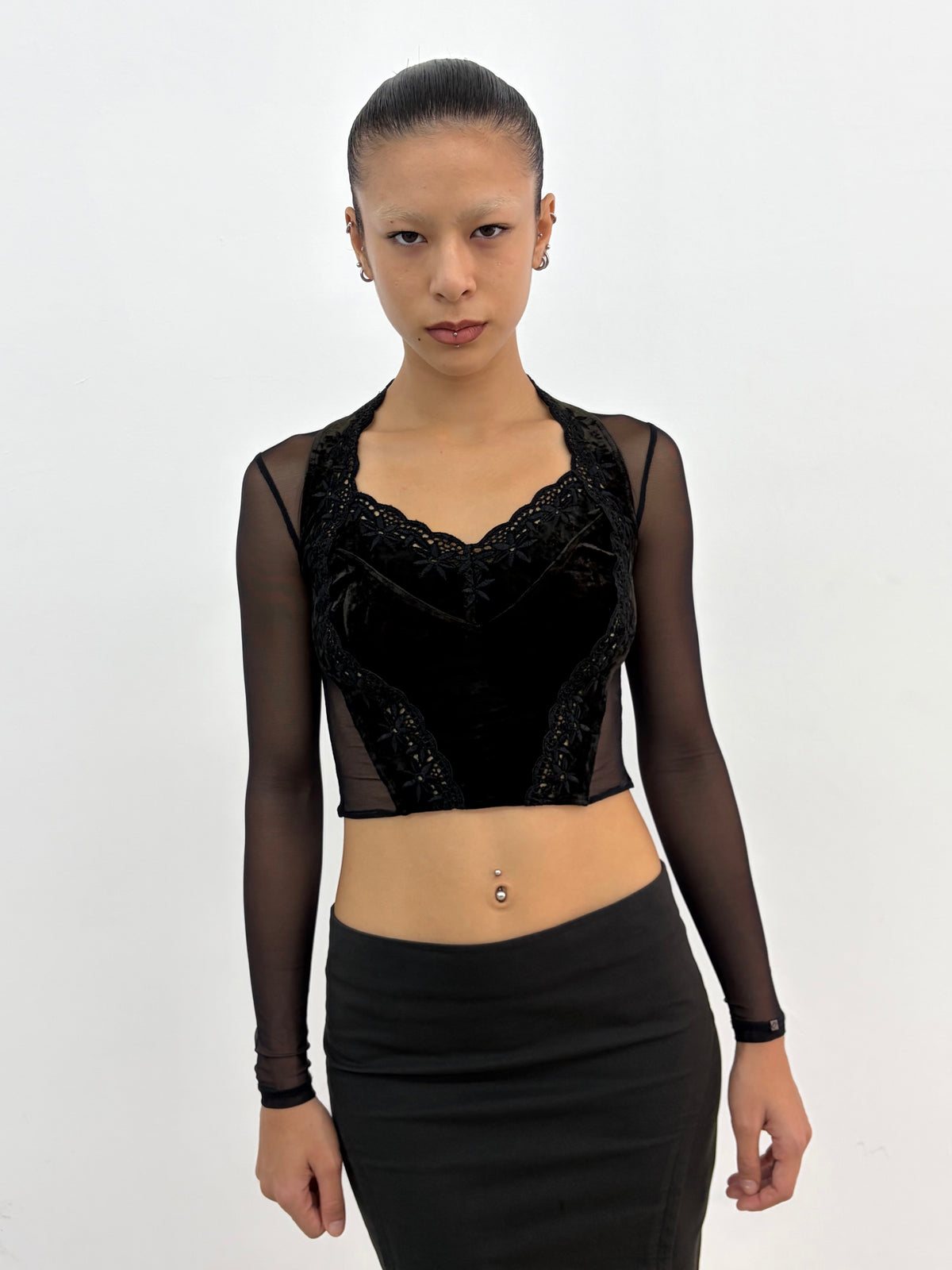 Velvet Sheer Top