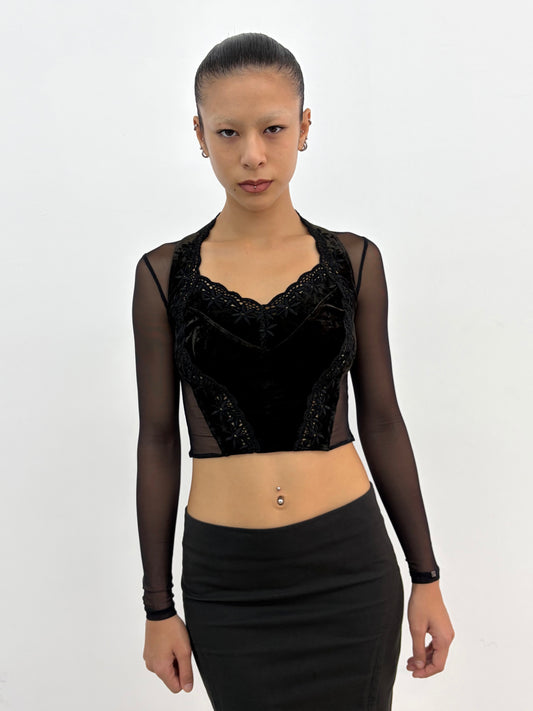 Velvet Sheer Top