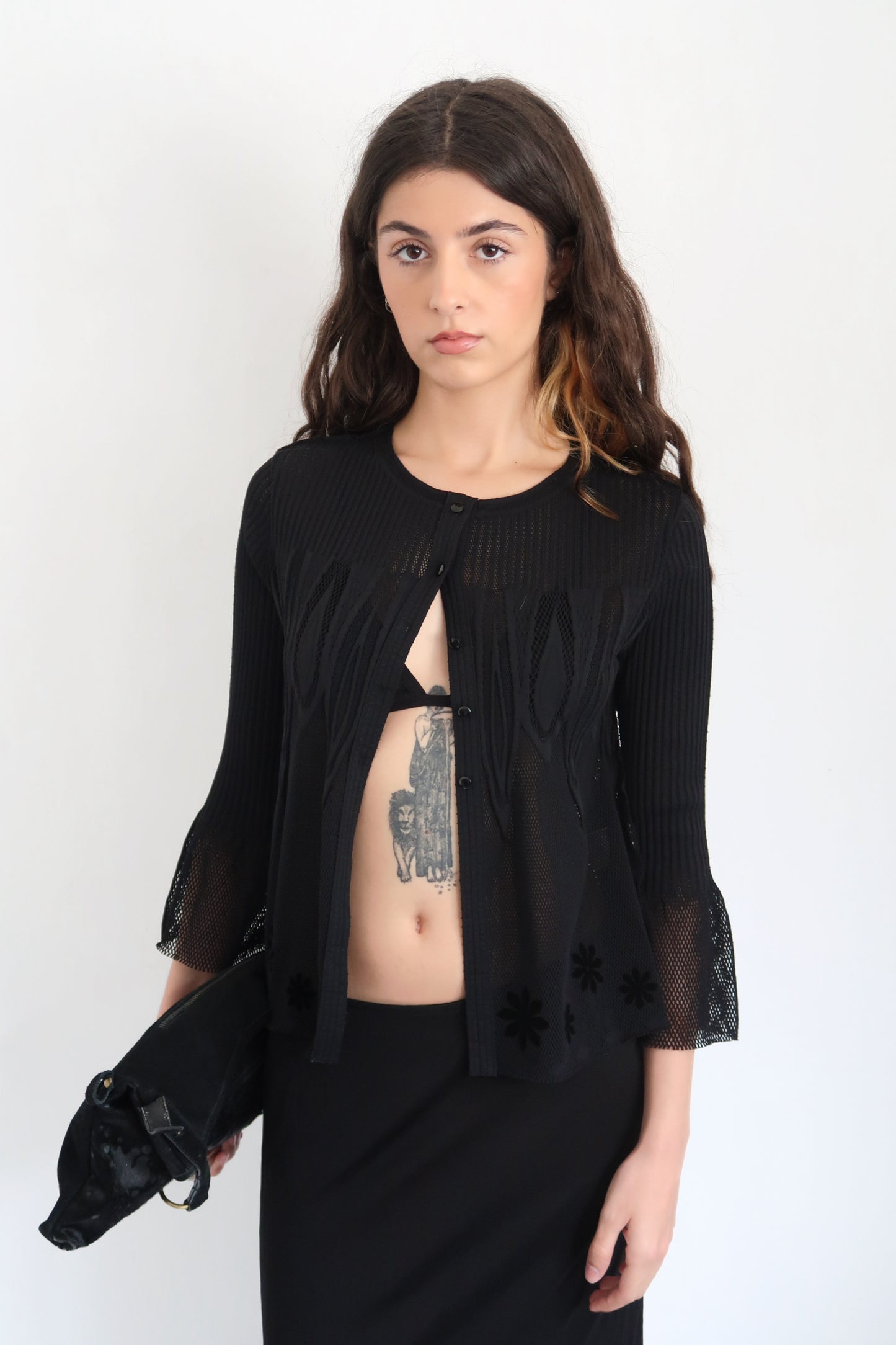 Black Mesh Top