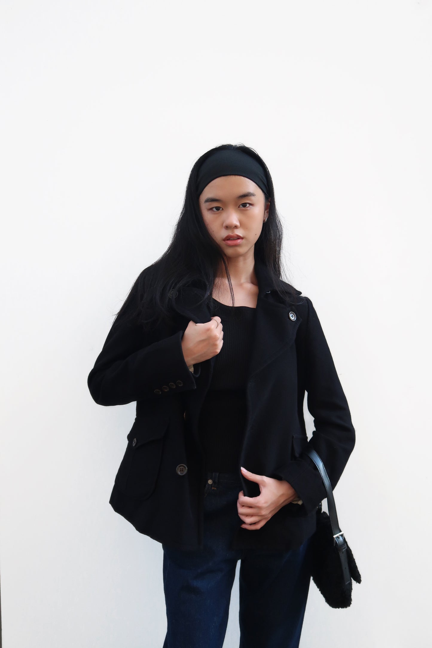 Black buttons jacket
