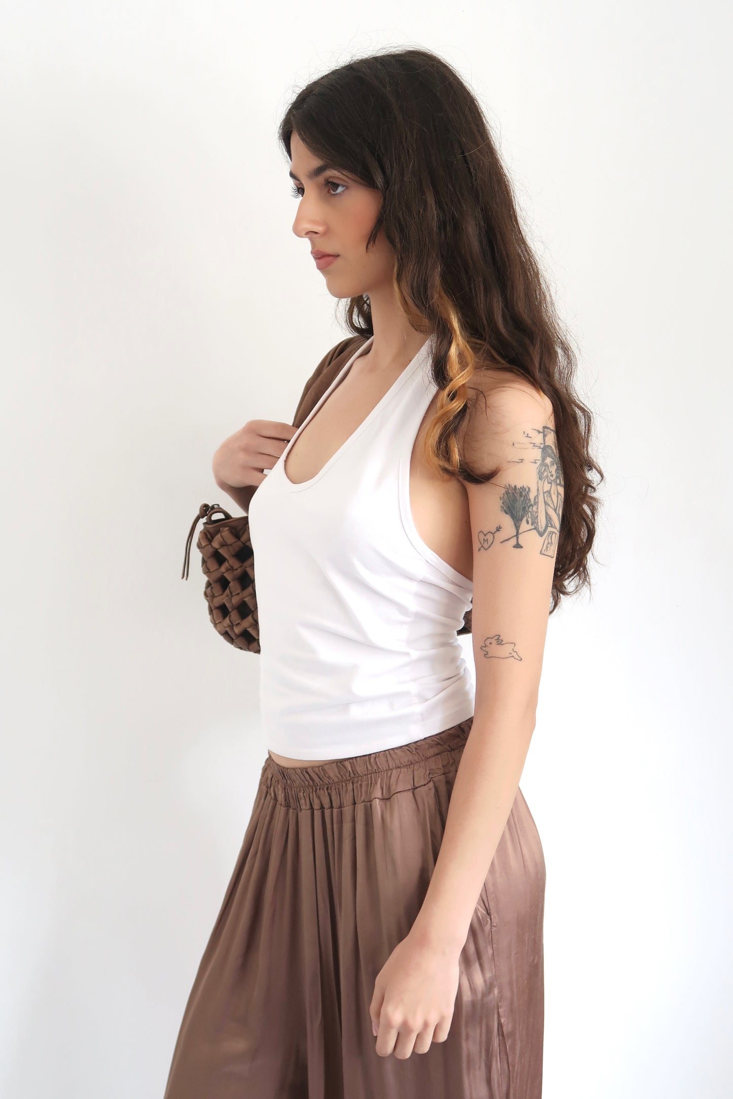 Brown Flowy Pants