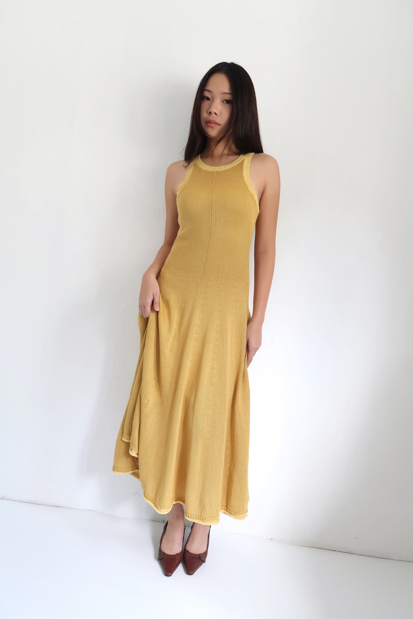 Yellow Knitted Dress