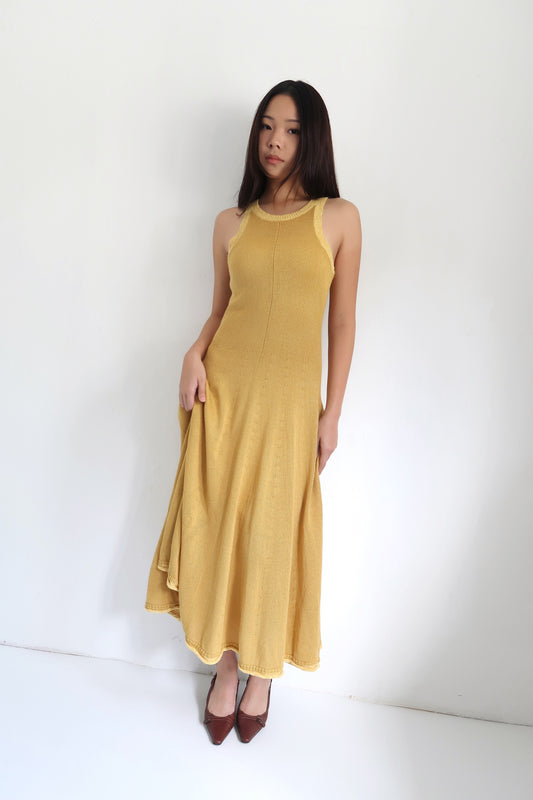 Yellow Knitted Dress