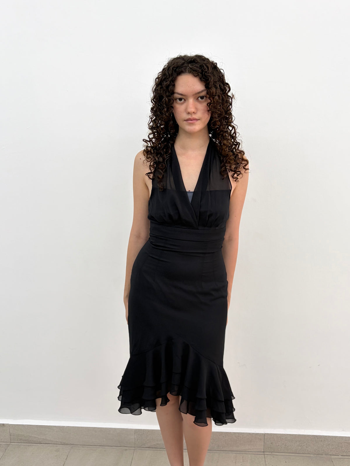 Ruffle Halter Dress