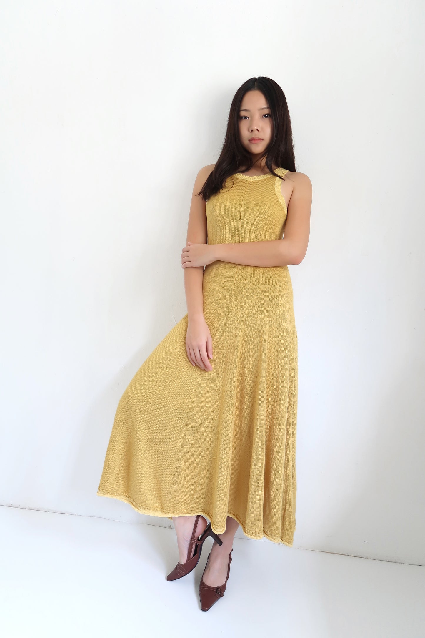 Yellow Knitted Dress
