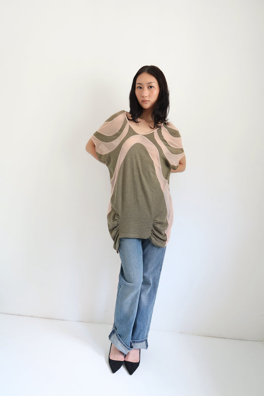 Bat Wing Long Top