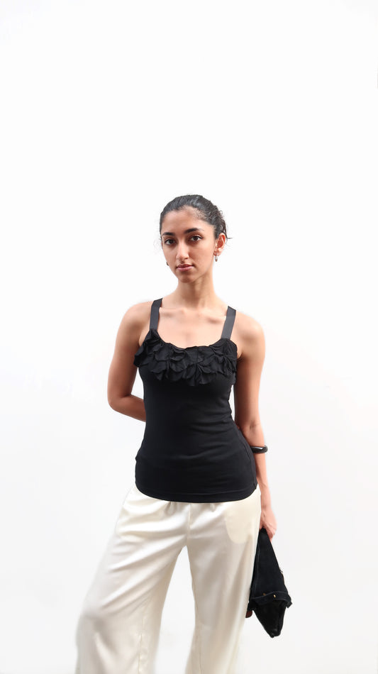 Flower Black Top