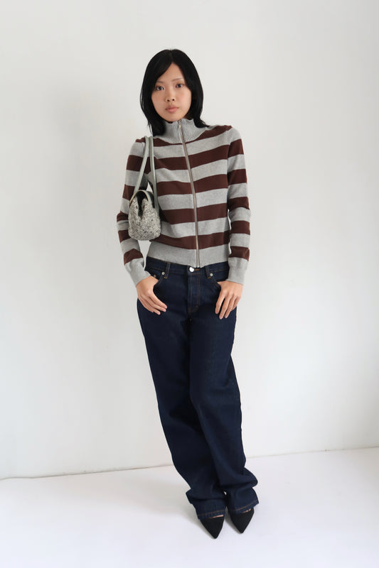 Stripe Zip Up Jacket