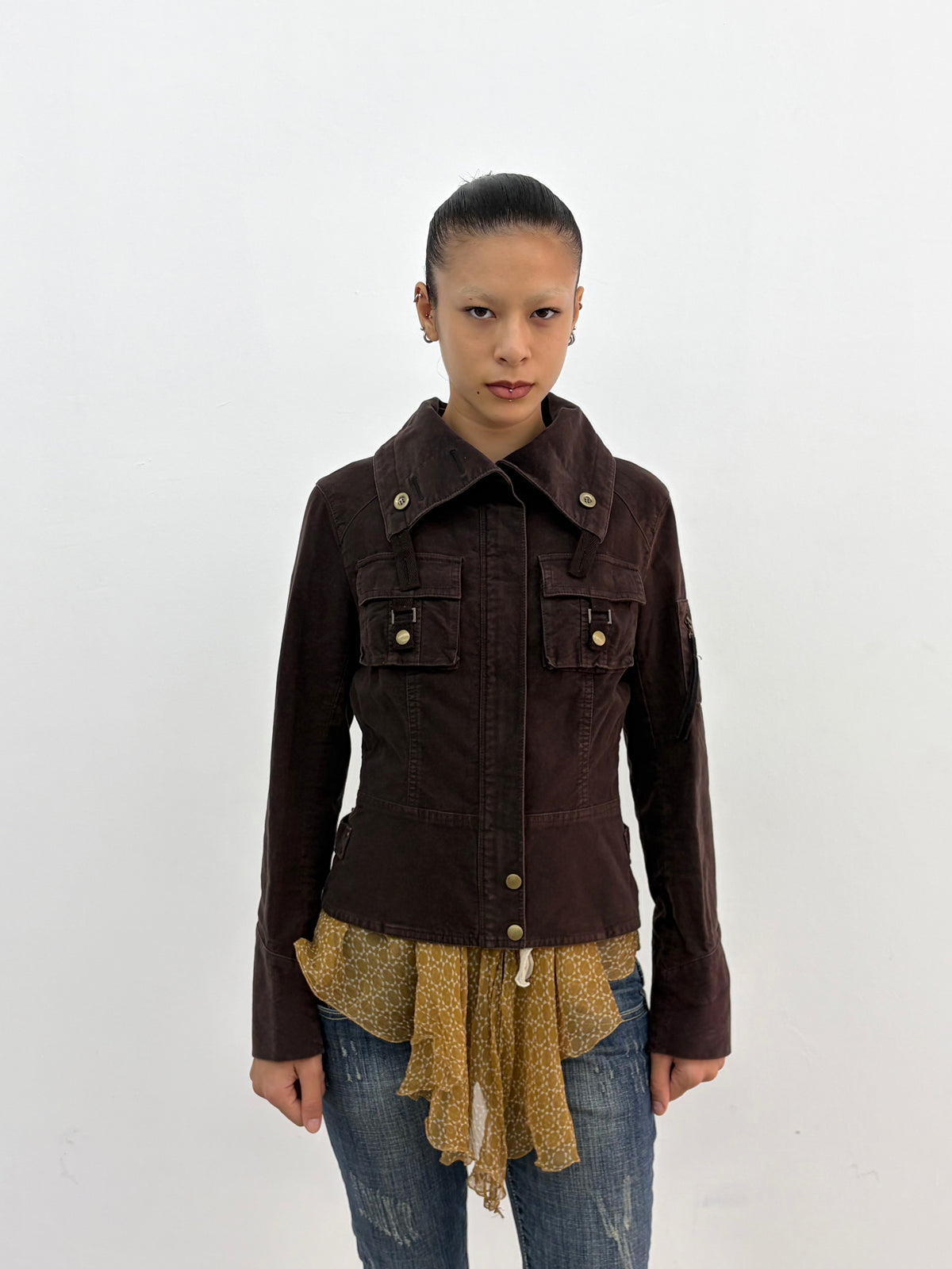 Brown Fitted Jacket