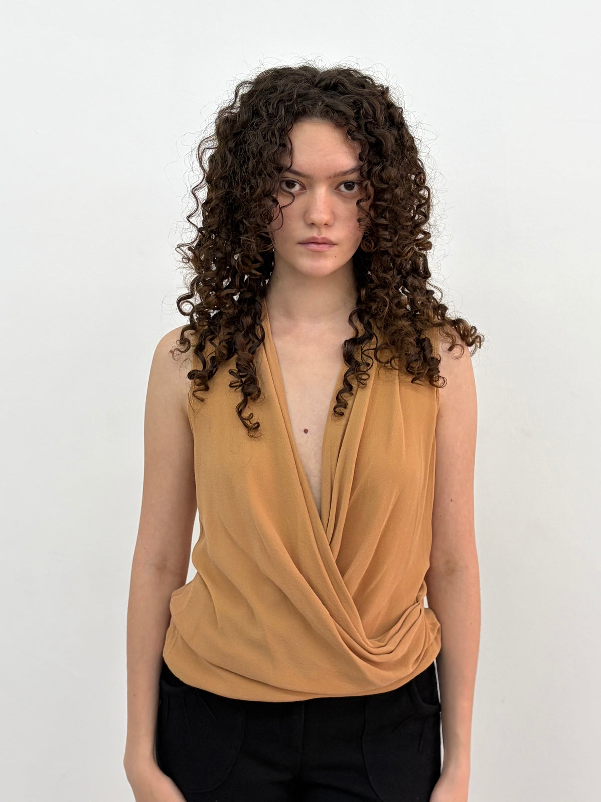 Orange Drape Top