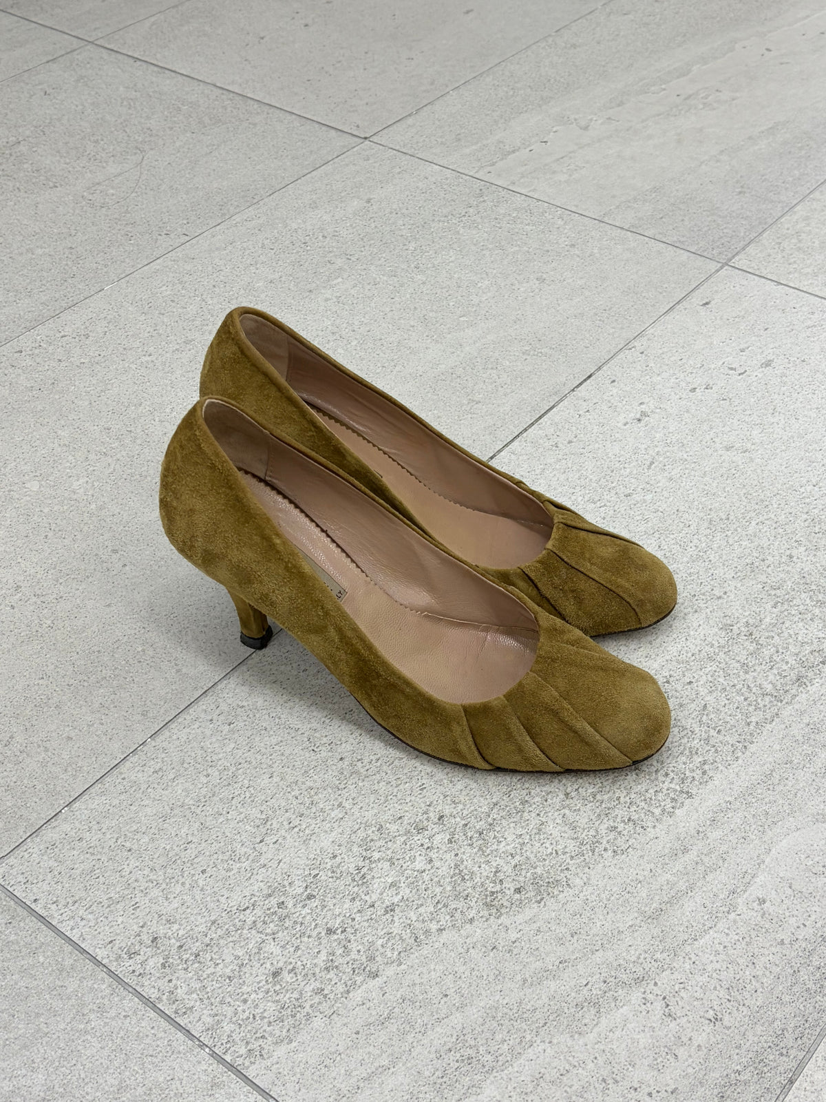 Suede Tan Heels