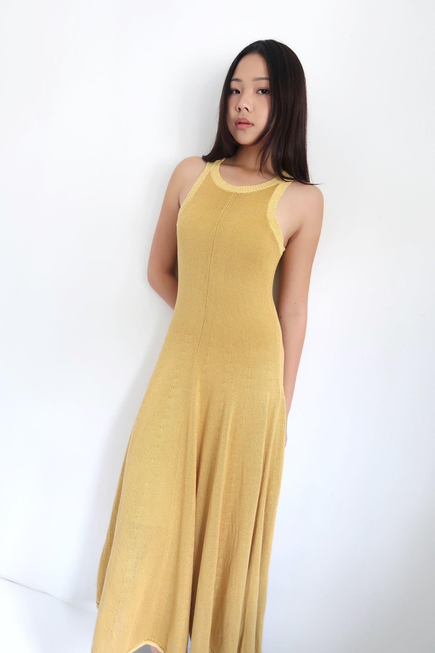 Yellow Knitted Dress