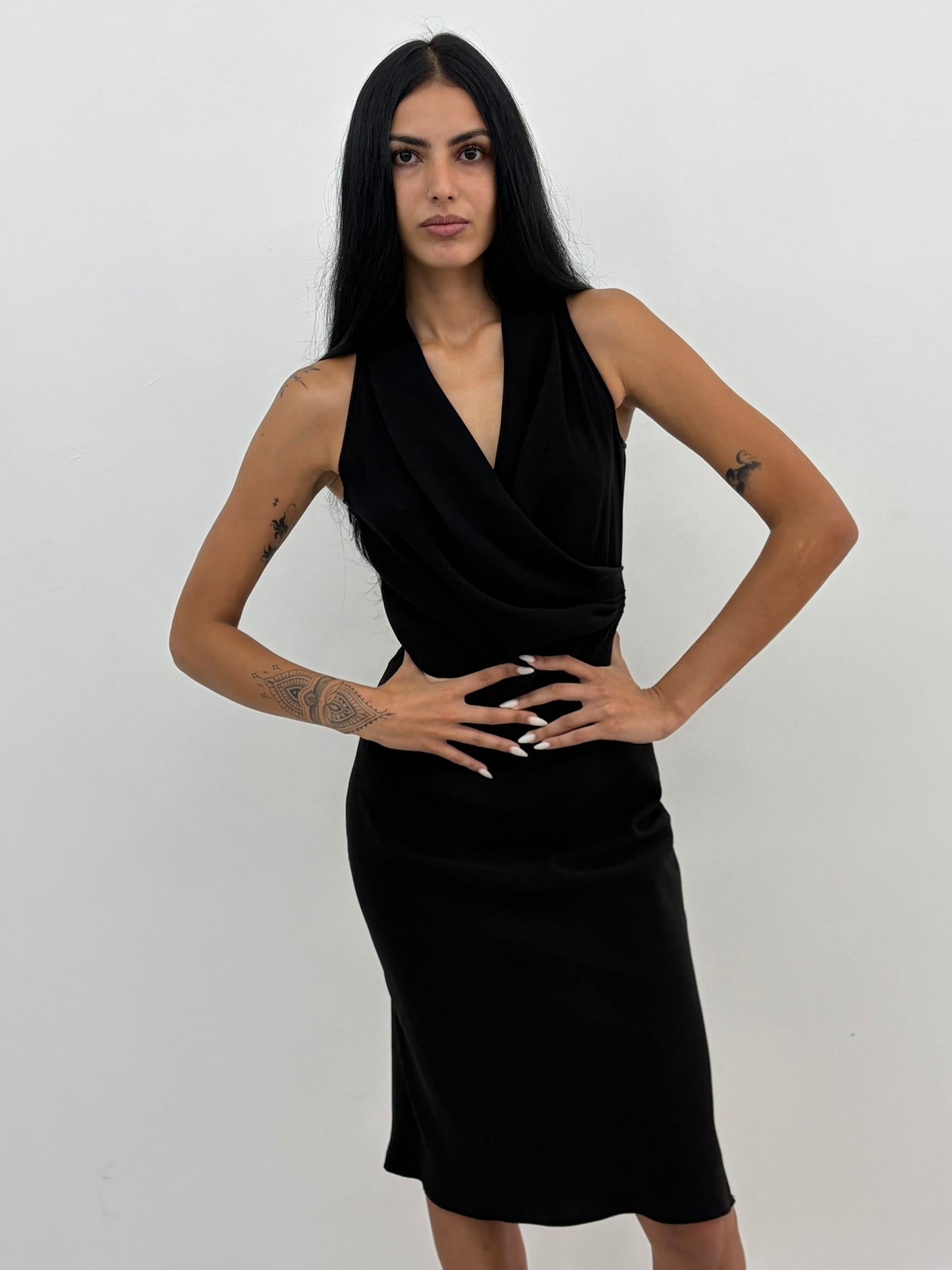 Drape Midi Dress