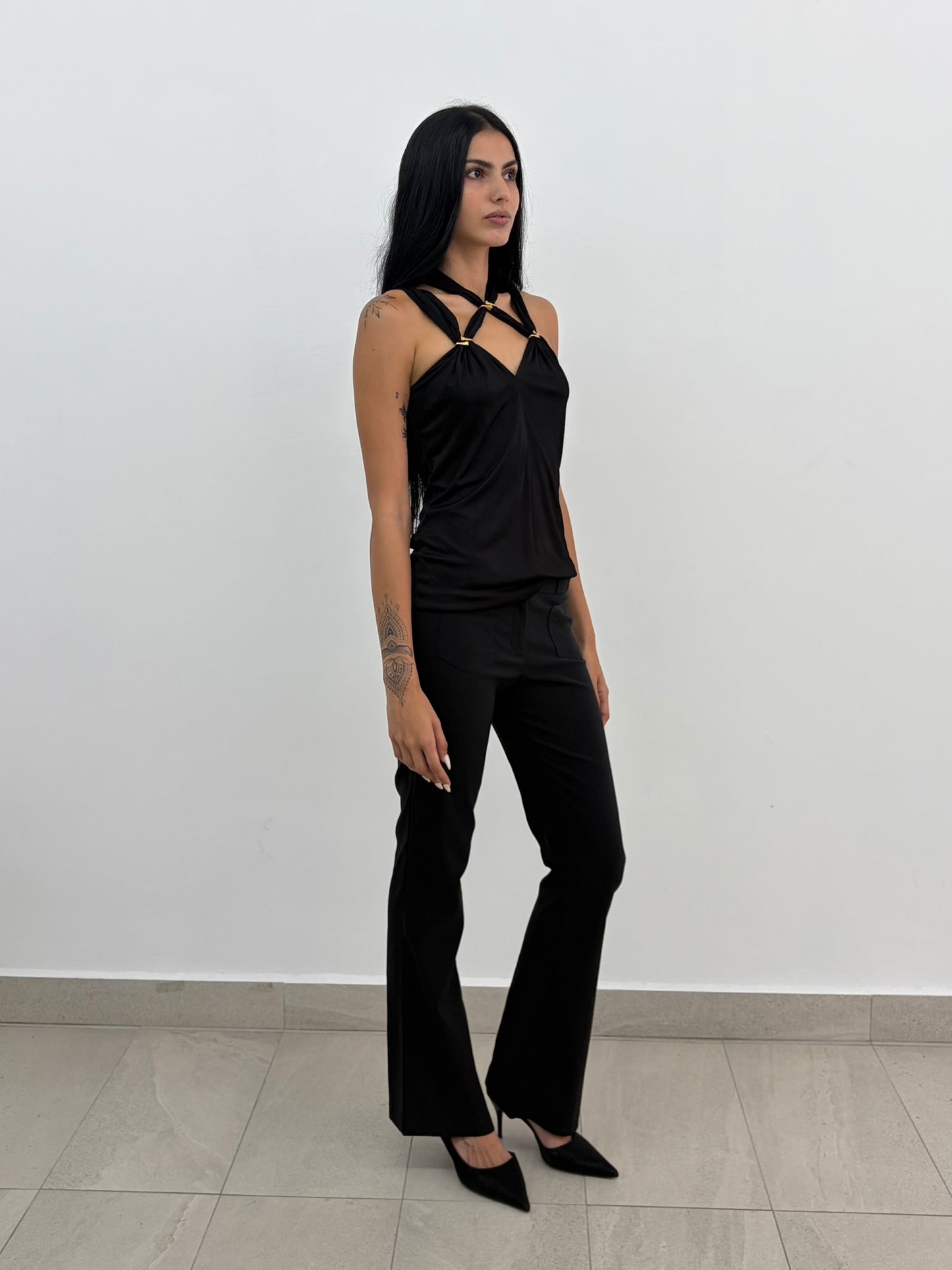 Low Rise Flare Pants