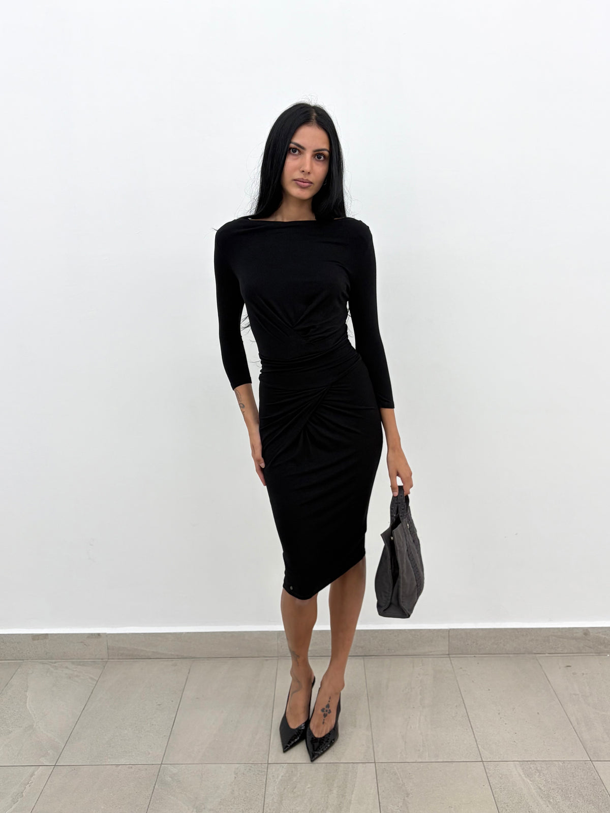 Gathered Long Dress