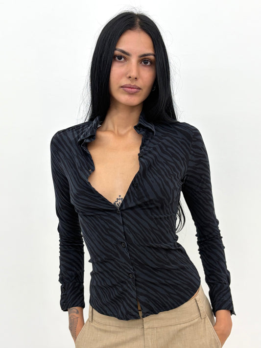 Zebra Collar Shirt
