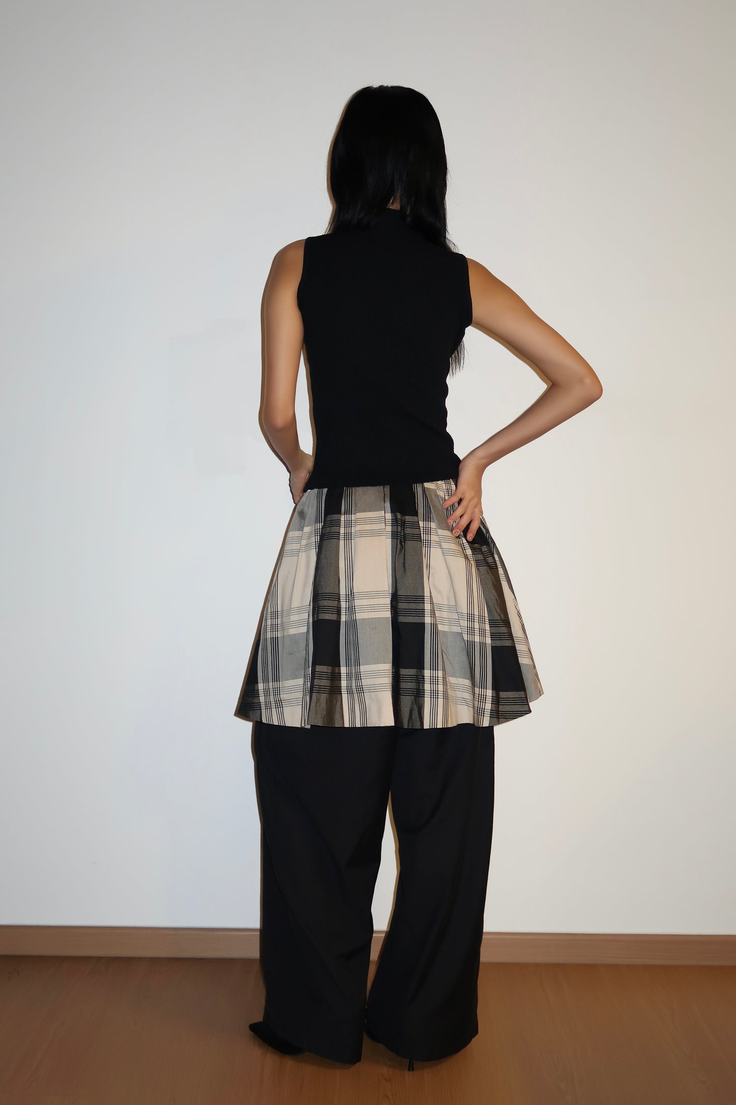 Brown Plaid Skirt