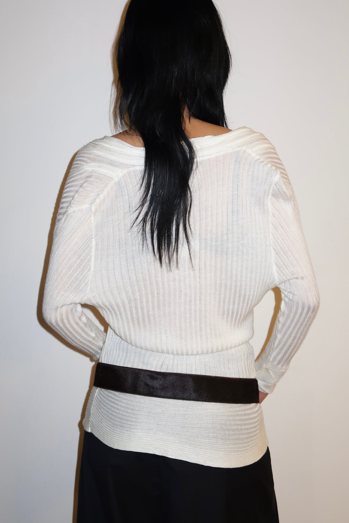 Cream Knitted Top