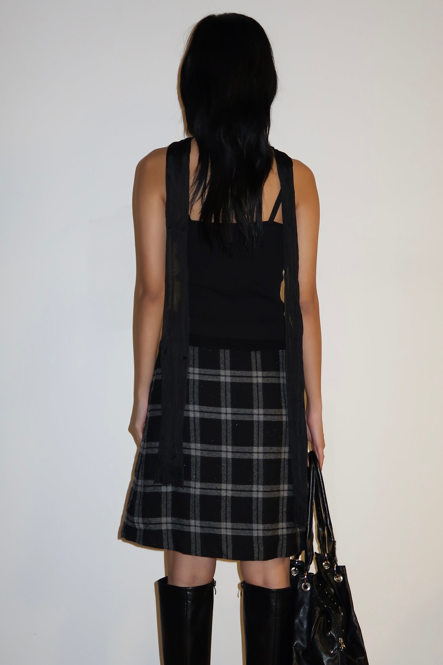 Plaid Knit Skirt