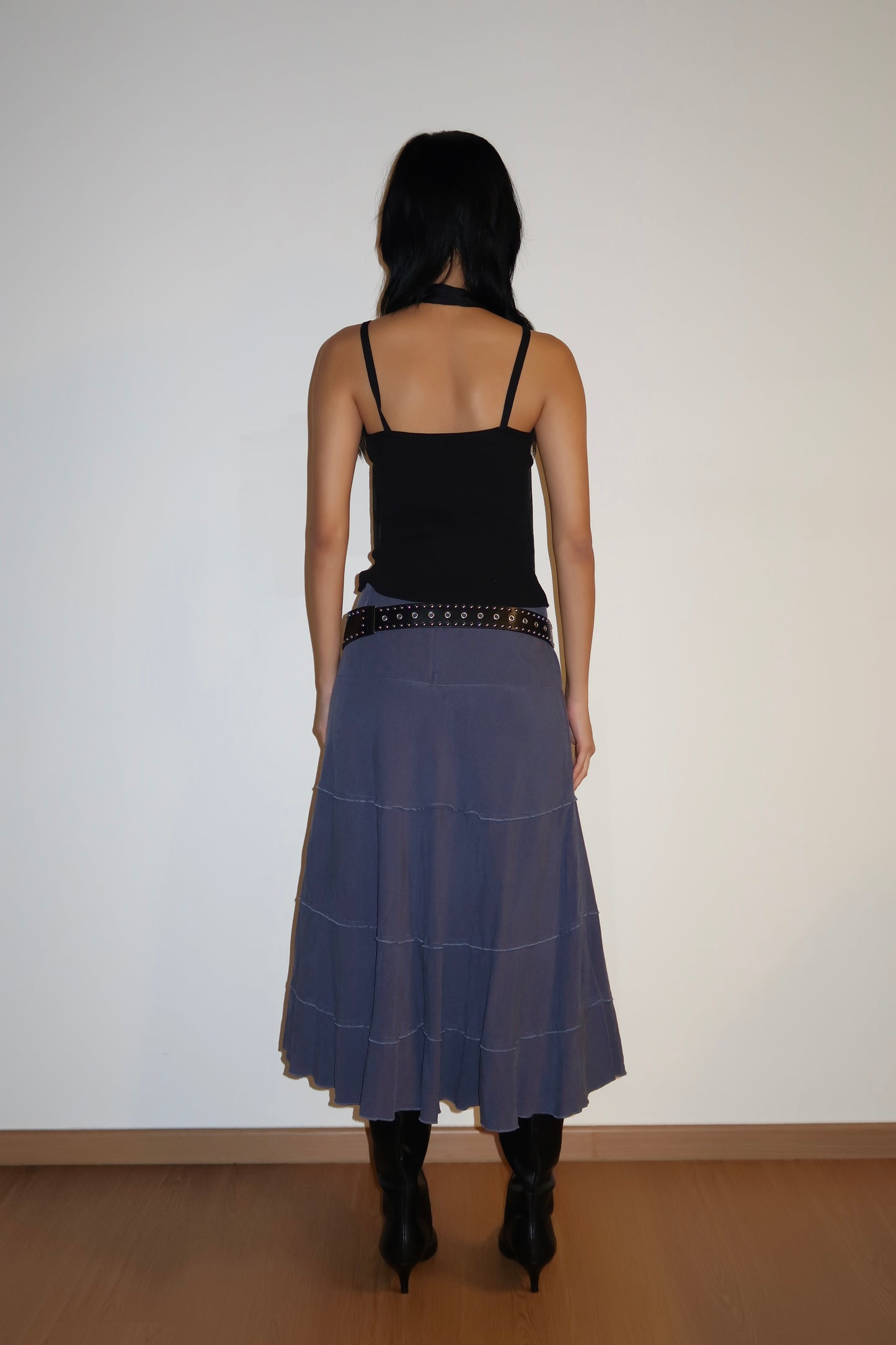 Blue Tiered Skirt