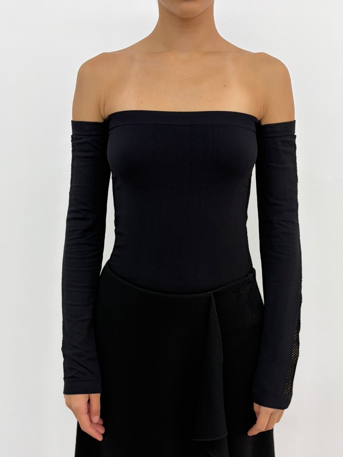 Cut-out off shoulder top