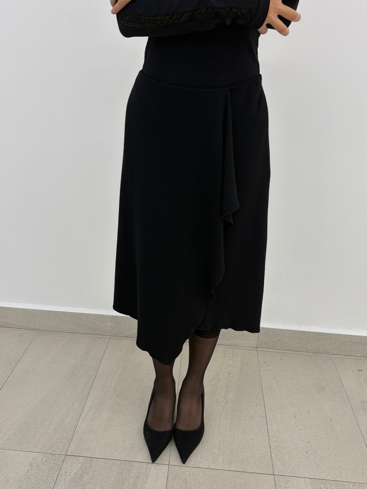 Asymmetrical Black Skirt