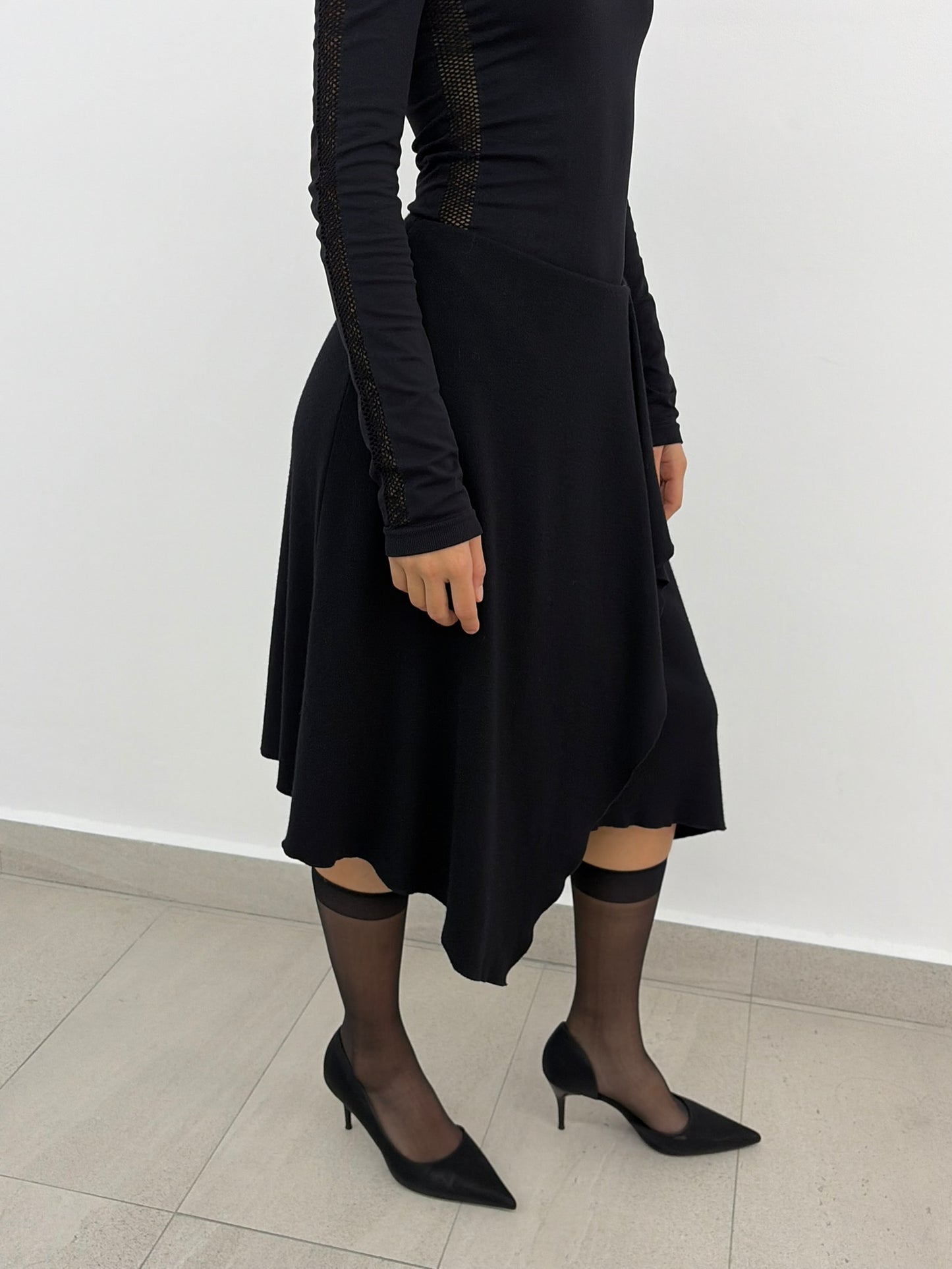 Asymmetrical Black Skirt