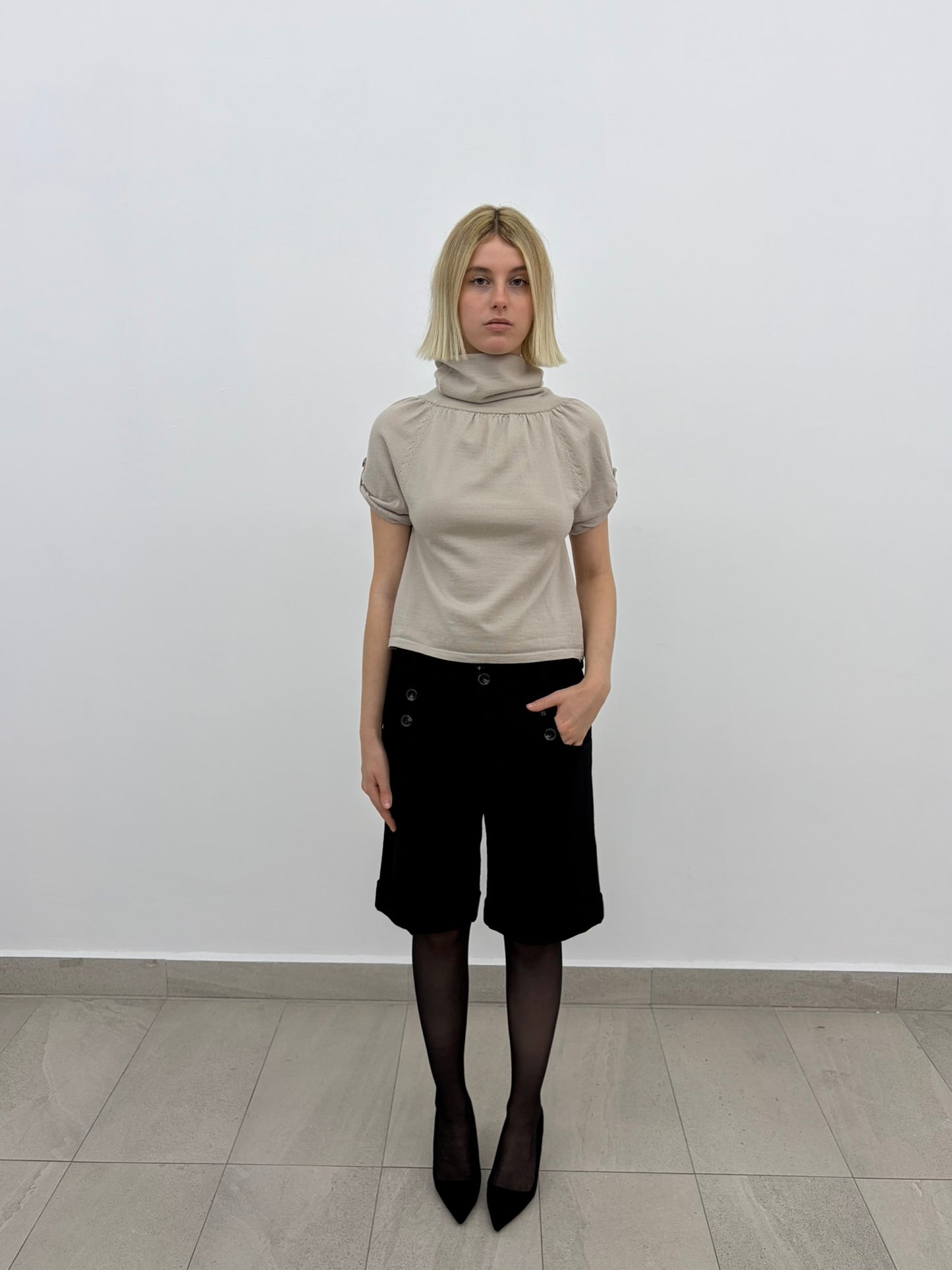 Button Capris Pants