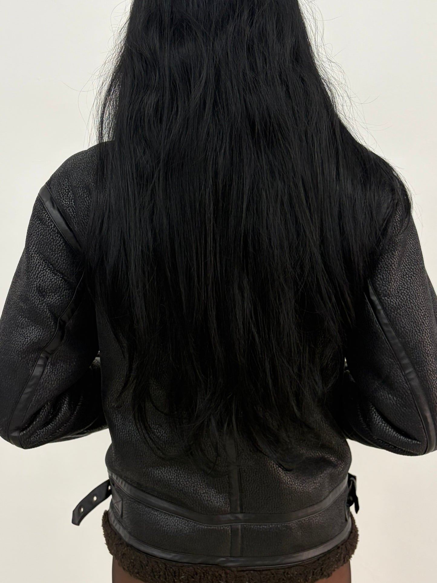 Furry Leather Jacket