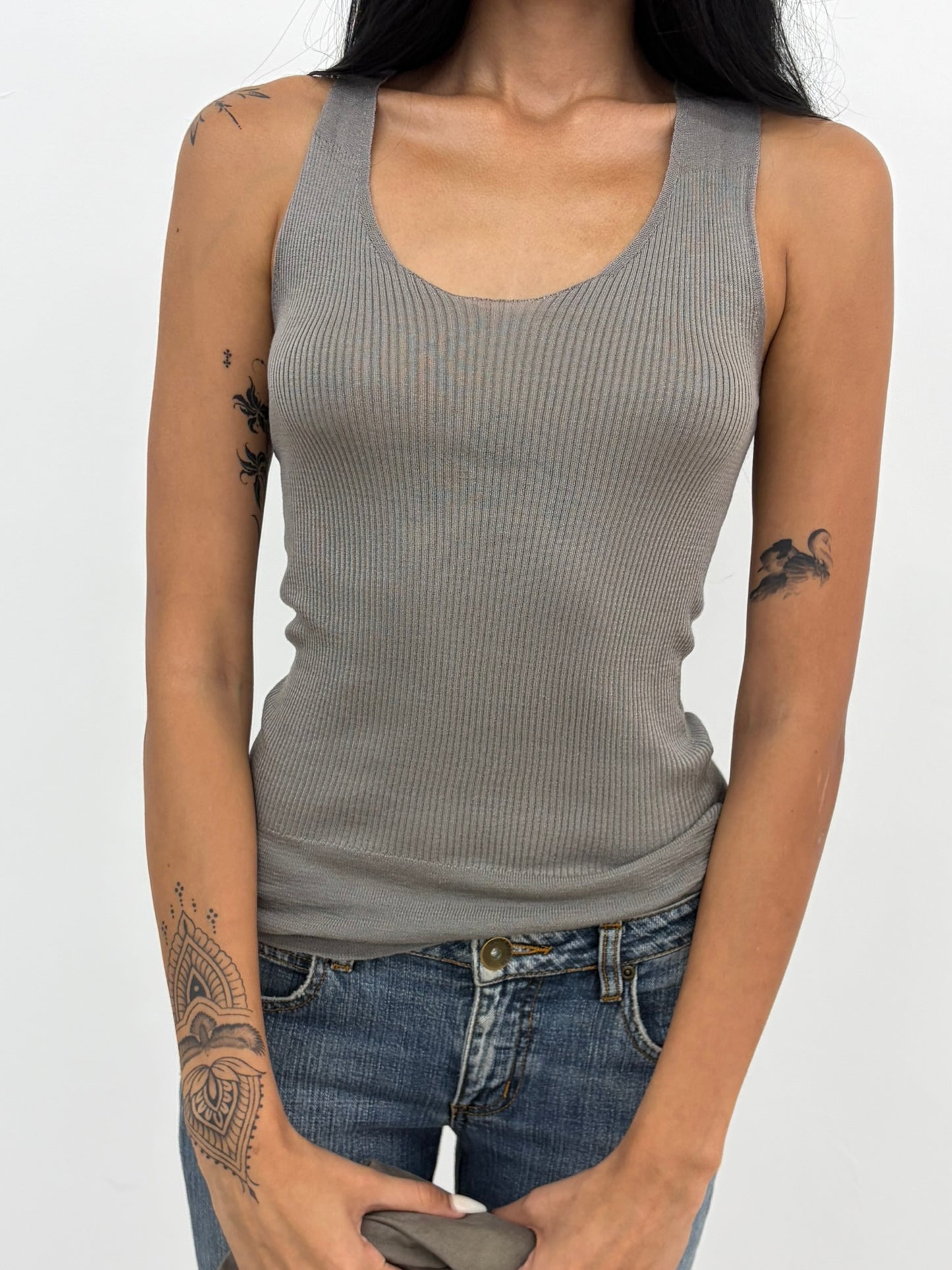 YSL Ribbed Knit Tank