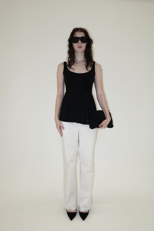 Black Gather Top