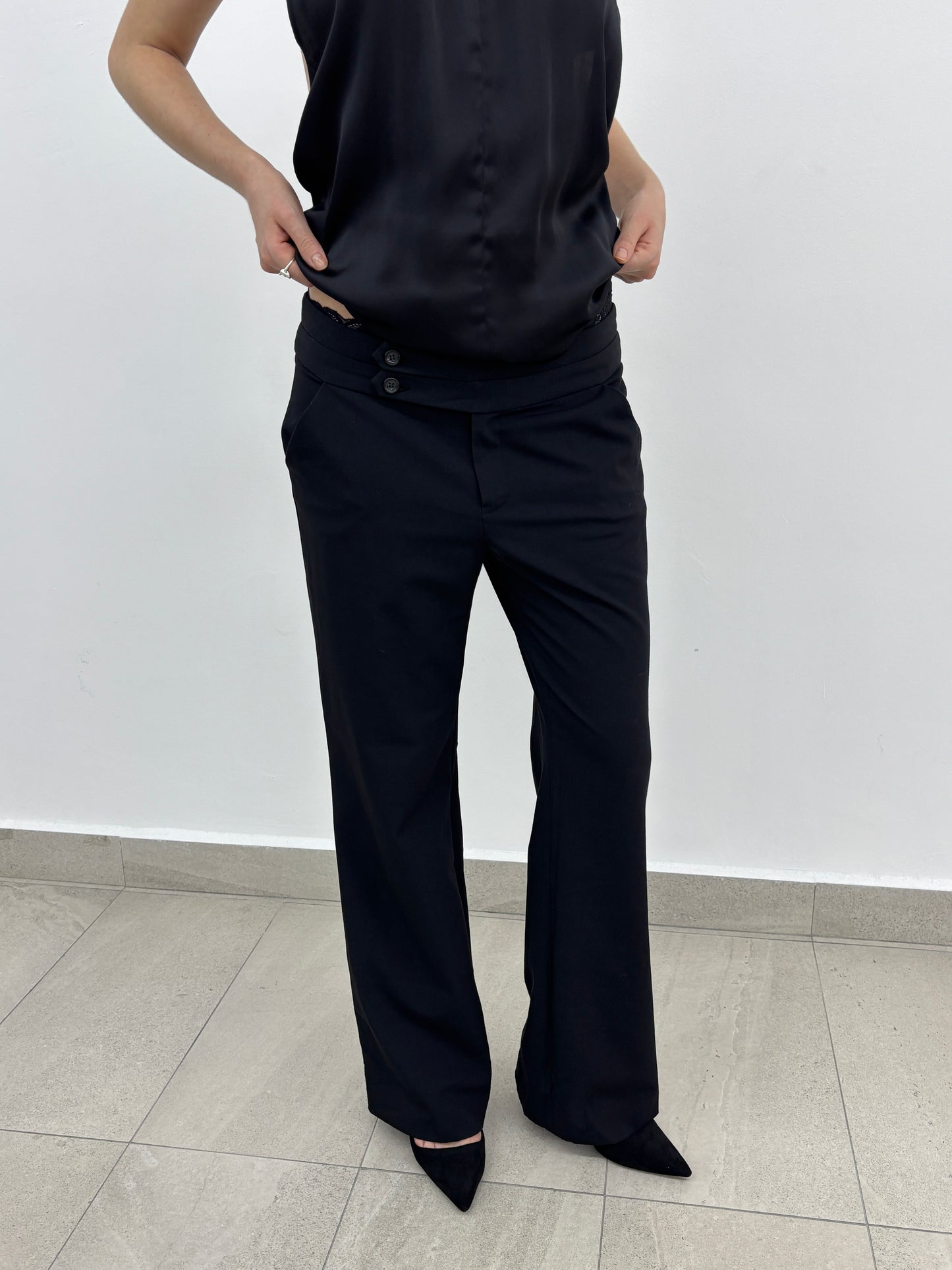 Black Low Rise Pants