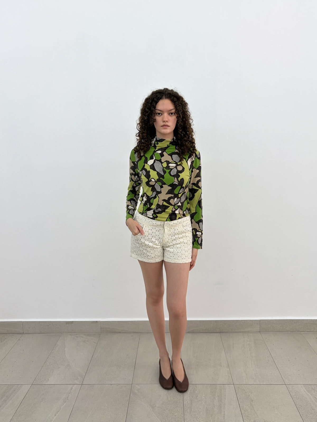 Floral Turtle Neck Top